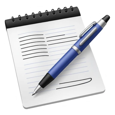 paper with a pen sticker