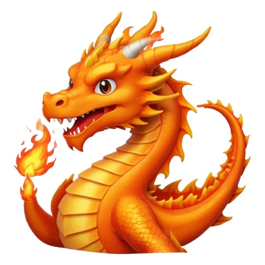dragon breathing fire sticker