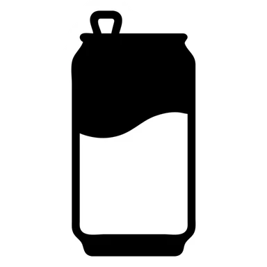 A soda in a metal can sticker