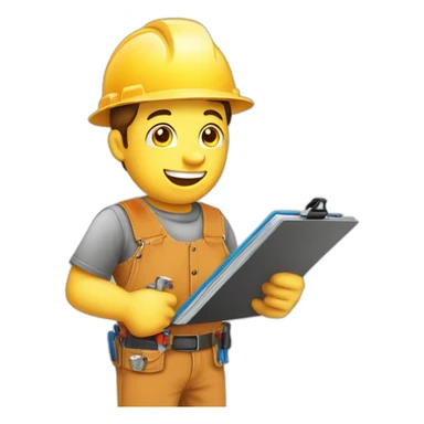 handyman clipboard data chart graph sticker