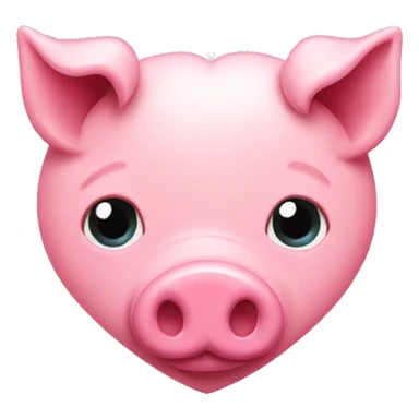 Pink heart with pig nose sticker