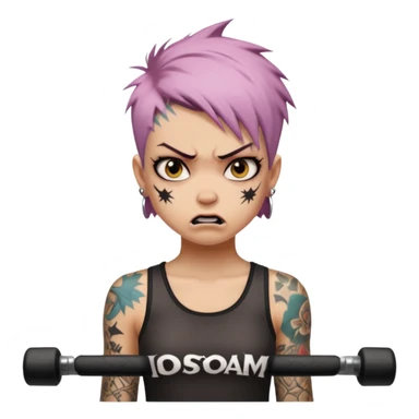 Skater punk girl mugshot sticker