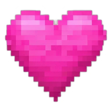 pink PIXEL HEART sticker