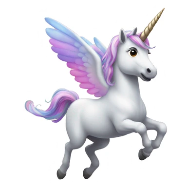 unicorn flying sticker