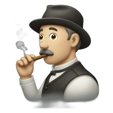man smoking danish licorice pipe sticker