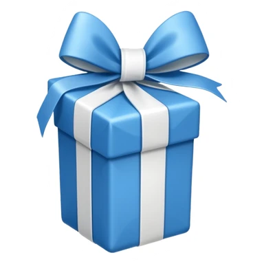 blue white present sticker