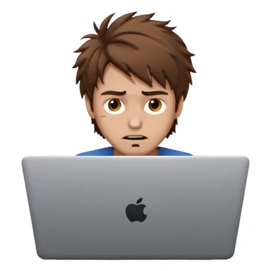 Crazy guy on laptop sticker