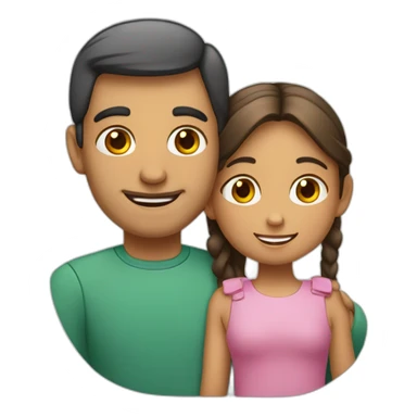 Una familia de un padre, y una niña sticker