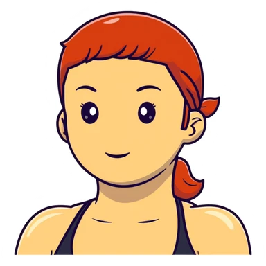 22-year-old redheaded girl athlete swimmer sticker