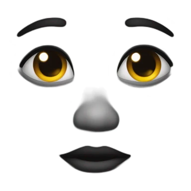 Face in Color Black with Eyes in "X" sticker