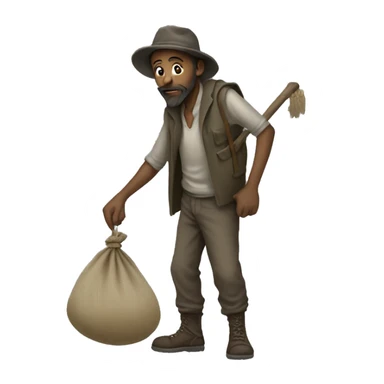 Hobo with a bindle  sticker