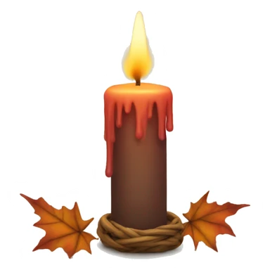 fall candle sticker