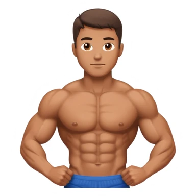 guy workout abs sticker