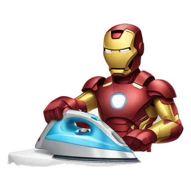 ironman ironing clothes sticker