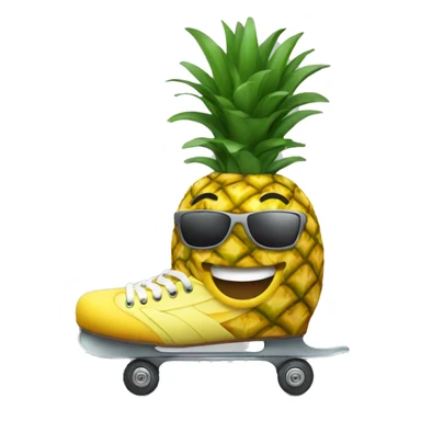 Skating pineapple sticker
