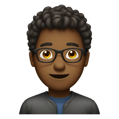 a boy with glasses and a long face with his hair sticking up sticker