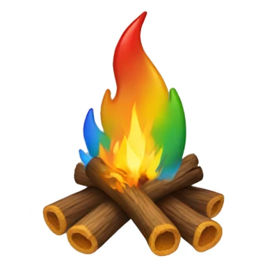 Rainbow campfire sticker