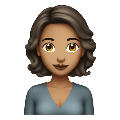 Coquette brunette with tan skin and alteres médium hair sticker