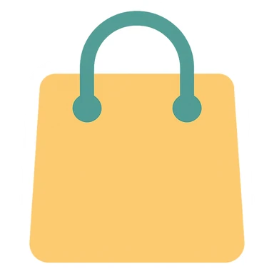 simple bag icon, modern, color fill, clean lines sticker