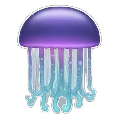 meduse arc en ciel sticker