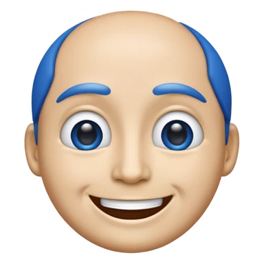 Blue face emoji sticker