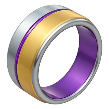 anel de casamento branco e roxo sticker