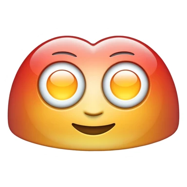 high beam headlights icon, rounded shape, soft gradients, glossy finish, semicircle with straight lines extending right, clean and minimal, Apple emoji style sticker