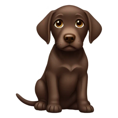 Chocolate lab puppy  sticker