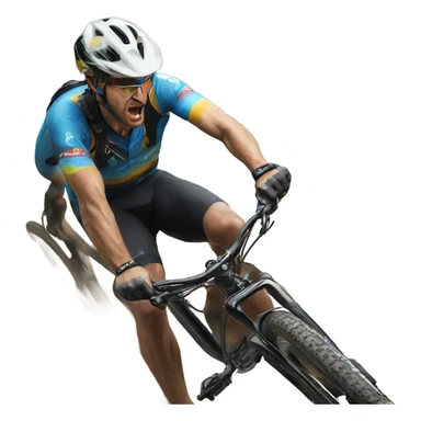 Mountain bike crash  sticker