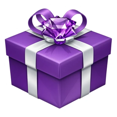 Amethyst diamond Gift box sticker