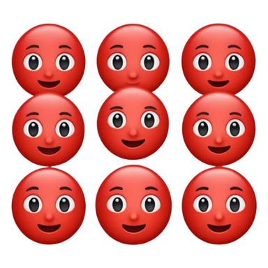 an emoji for fullscreen in red and cartoonstyle sticker