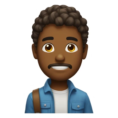 Hace un cara soriente sticker