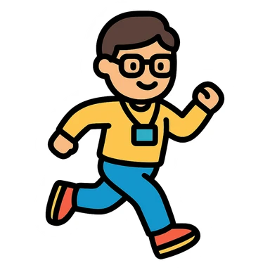 teacher jogging sticker