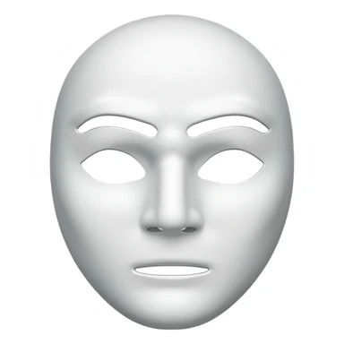 blank white masculine mask sticker