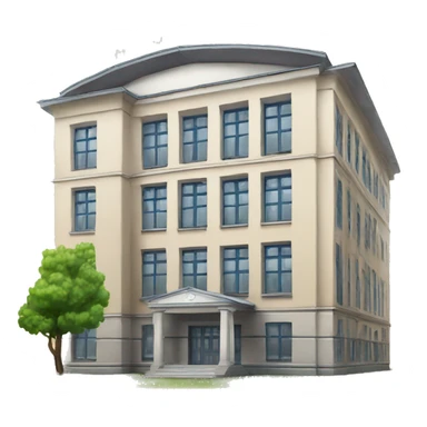 typical russian school buiding  sticker