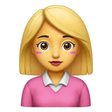 chica rosa pensando sticker