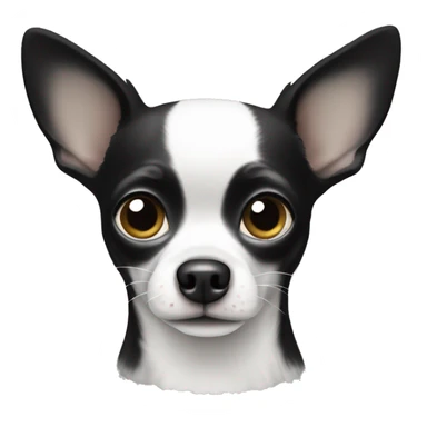 black and white chihuahua sticker