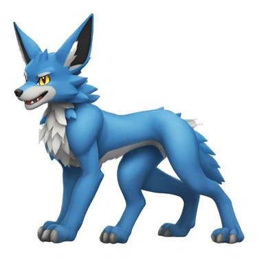 Lucario-WereGarurumon full body sticker