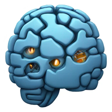 technological brain sticker
