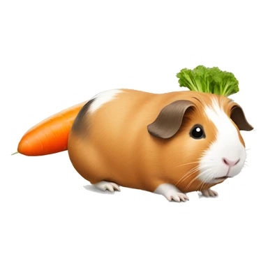 A guinea pig riding a carrot  sticker