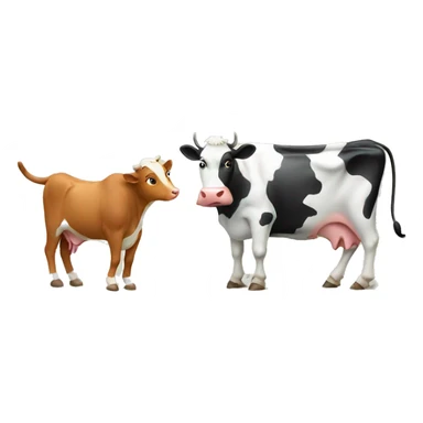 Cat and cow exercising sticker