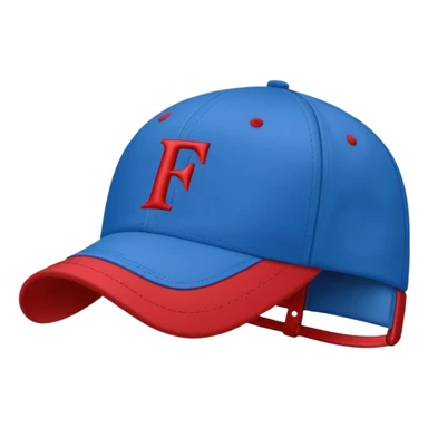 baseball cap blue (#00A3E0) and red (#F9423A) sticker