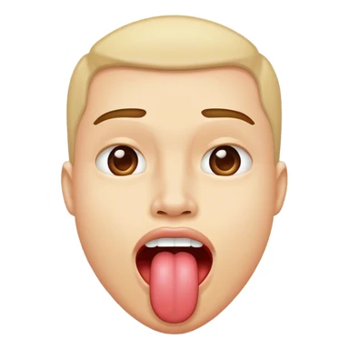 straight face with tounge out sticker