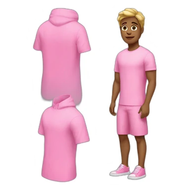 ken in pink dress full body sticker