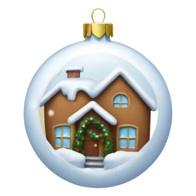 christams ornament with snow on it sticker