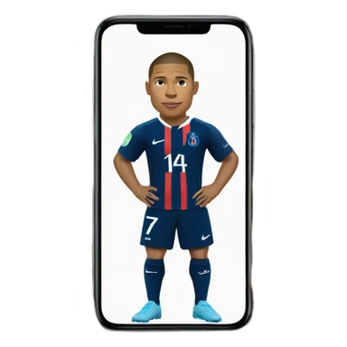 mbappe with an iphone sticker