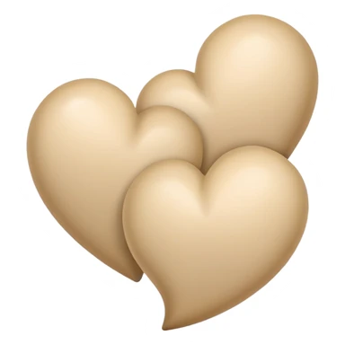Two beige hearts  sticker