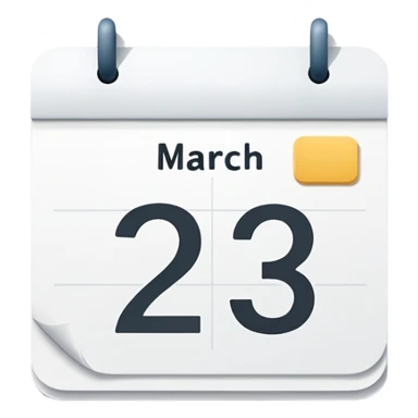 calender on March 23th sticker