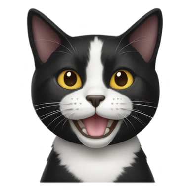 tuxedo cat happy sticker