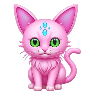 Pink Bioluminescent Stupid Faerie-feline-god sticker